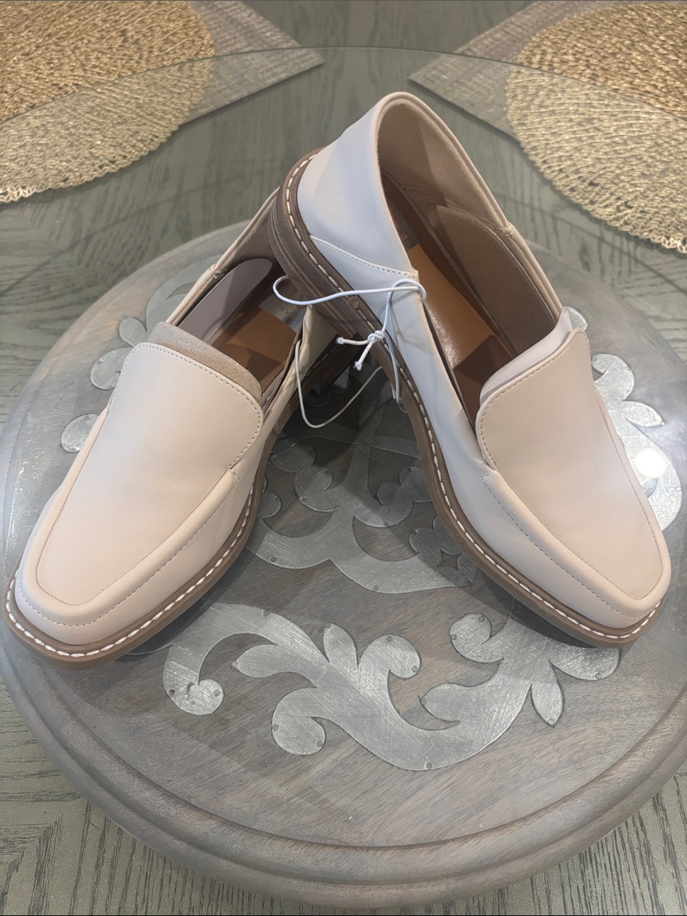 Dolce Vita Slip-On Loafers in Nude Beige